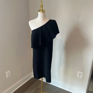 Milly Knit One-Shoulder Ruffle Dress -- sz M